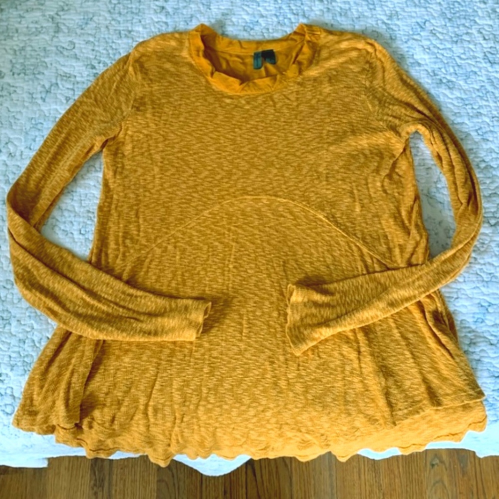 LAST CHANCE! Anthropologie long mustard tunic, M